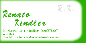 renato kindler business card